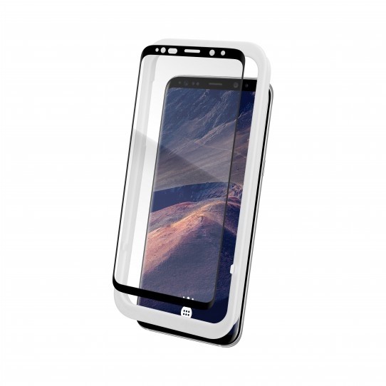 THOR Glass Full Screenprotector zwart Samsung Galaxy S9 Plus Top Merken Winkel